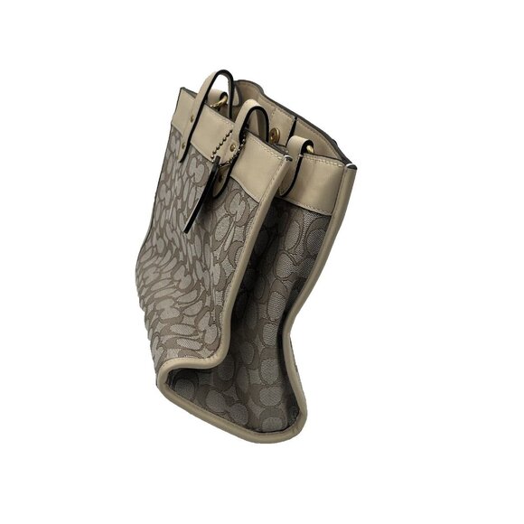 Coach Field Tote 30 Signature Jacquard Satchel Crossbody Missing Shoulder Strap - Picture 6 of 10